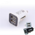 Dual Port USB Car Charger/Power Adapter decorated with your logo