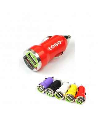 Dual Port USB Car Charger/Power Adapter 5.0V/2100mA