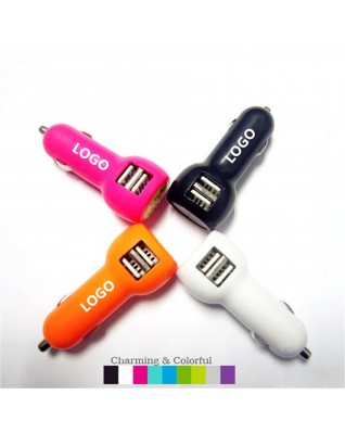 Dual Port USB Car Charger/Power Adapter Output: 5.0V/2100mA