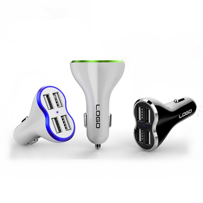 4-Port USB Car Charger/Power Adapter