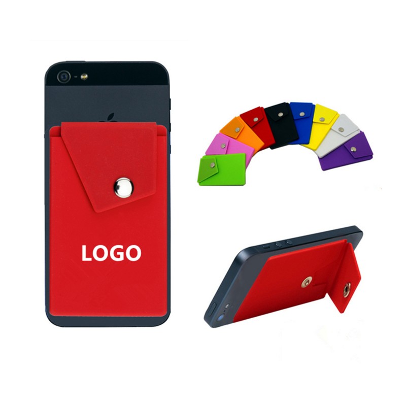 Silicone Card Holder with Stand for Phone 