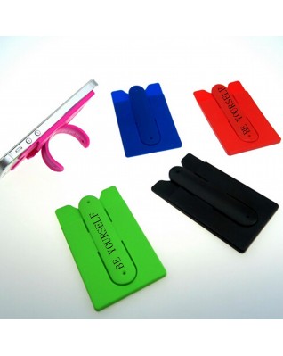Silicone phone wallet with holder