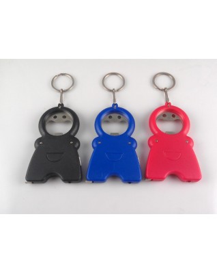 Bottle Opener With Rule And LED Flashlight Keychain 