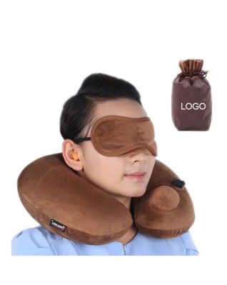 Automatic Inflatable Air Cushion Pillow Neck U-Shape Pillow 