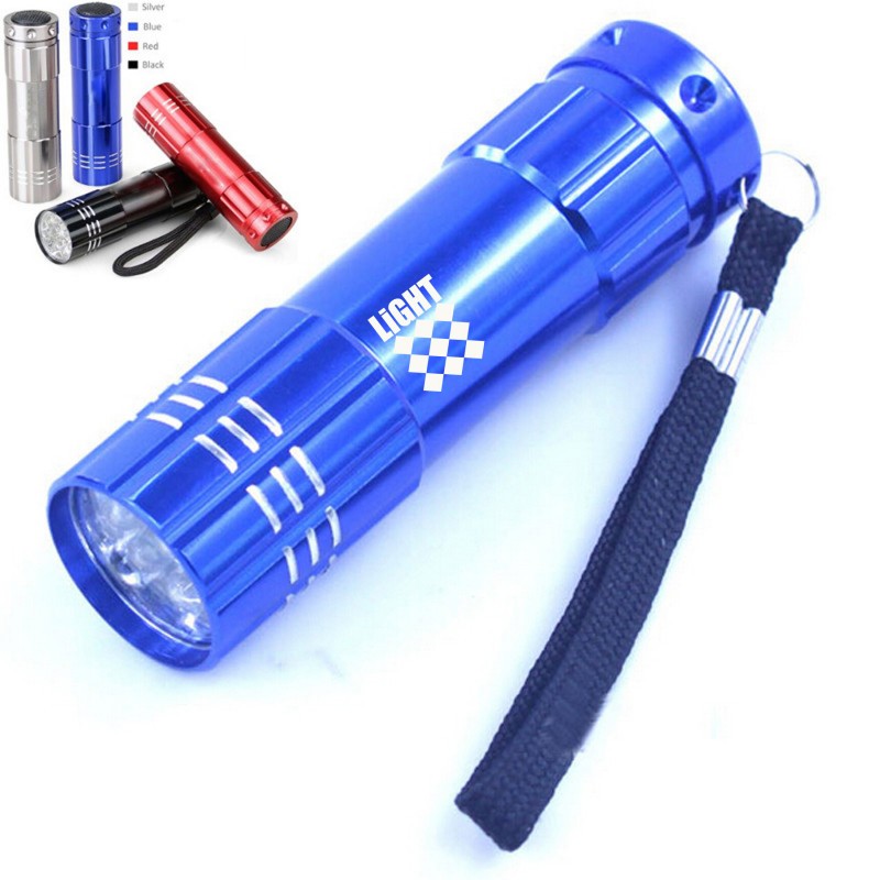 Aluminum 9 LED Flashlight