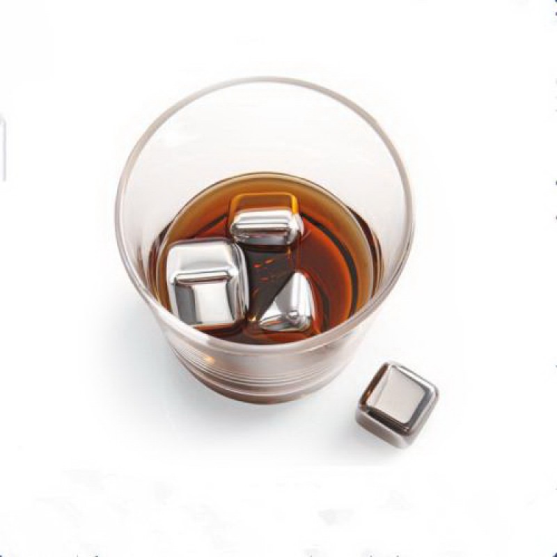 Stainless Steel Ice Cubes - Set of 4