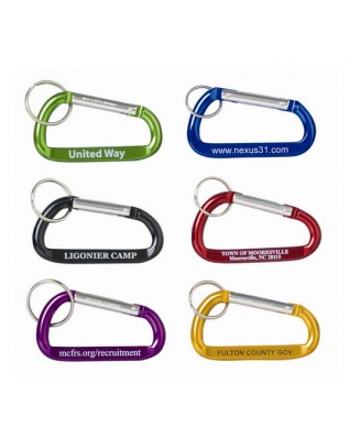 Aluminum Carabiner with Split Key Ring