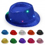 Fun Central Led Light Up Sequin Fedora HAT -11 Assorted Colors