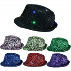 LED Fedora Animal Print Party Hats