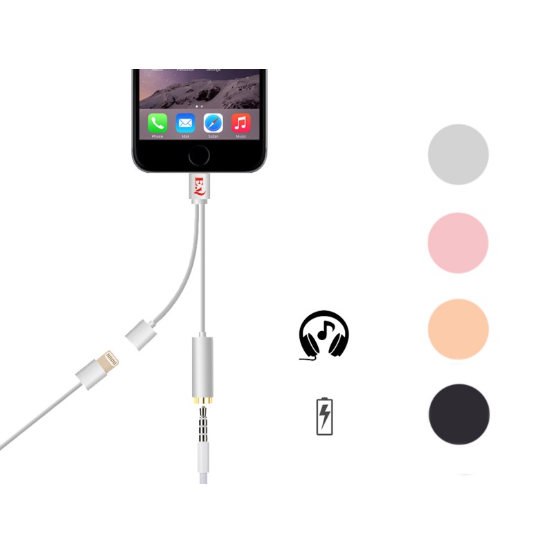 2 in 1 3.5mm Headphone Jack Adapter Connector Convertor Cable 