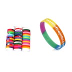 Multi-Color Rainbow Version Silicone Bracelet