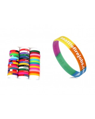 Multi-Color Rainbow Version Silicone Bracelet