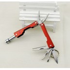 Mini Multitool Pliers with LED Flashlight and 5 S/S Foldout Functions