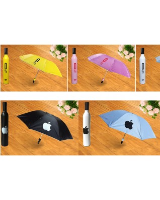 Wine Bottle Foldable Travel Umbrella Fashion Style