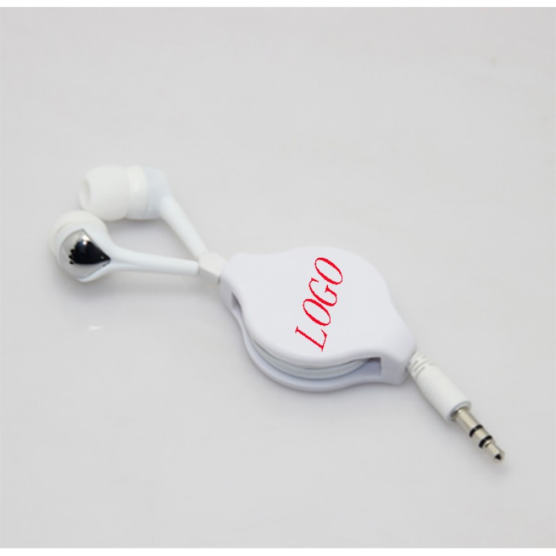 Retractable Earbuds with 39 2/5" PU Line 