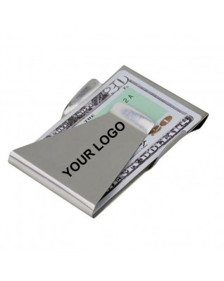 Double Sided Stainless Steel Money Credit Card Holder Money Slim Clip