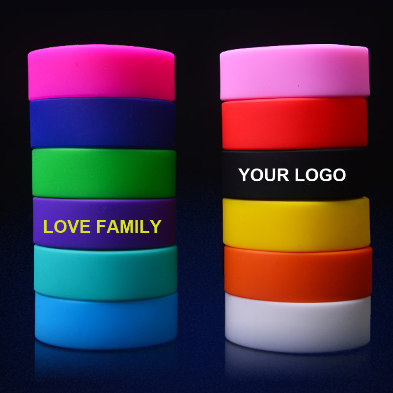 1" Silicone Custom Wristbands