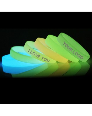 Glowing Silicone Custom Wristbands