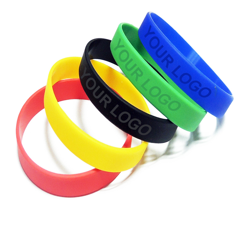 Debosed And Embossed Silicone Custom Wristbands
