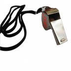 6-Shaped Stainless Steel Whistle with Lanyard