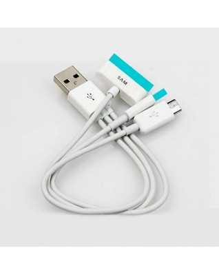 3 in 1 USB Charger Sync Data Charging Cable