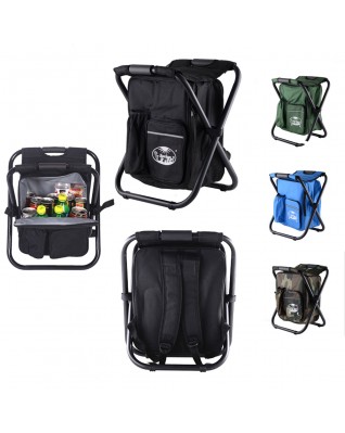 High Quality Fishing Backpack Folding Stool with Cooler Bag