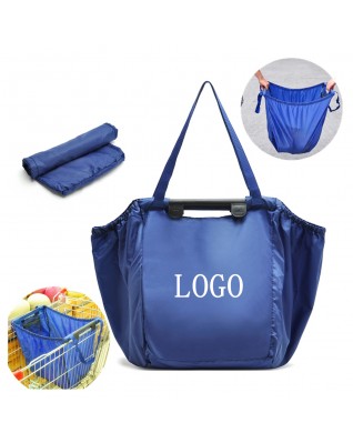 Reusable Shopping Cart Bag with Universal Clip