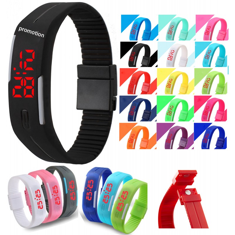 LED Watch Silicone Strap LED Bracelet Watch