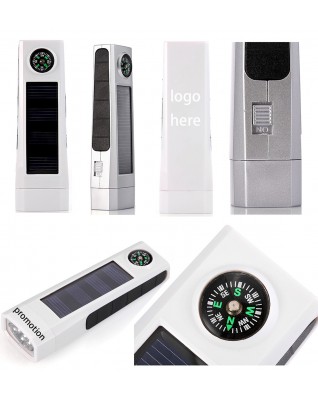 Solar Powered Flash light with compass