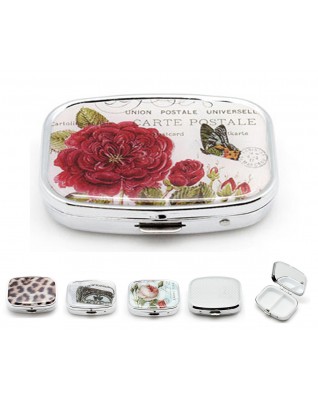 2 Grid Metal Pill Box Pill Case