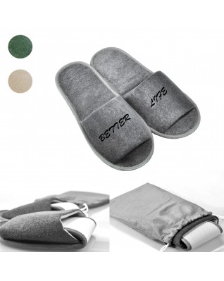 Disposable Fodable Slippers with carrying bag