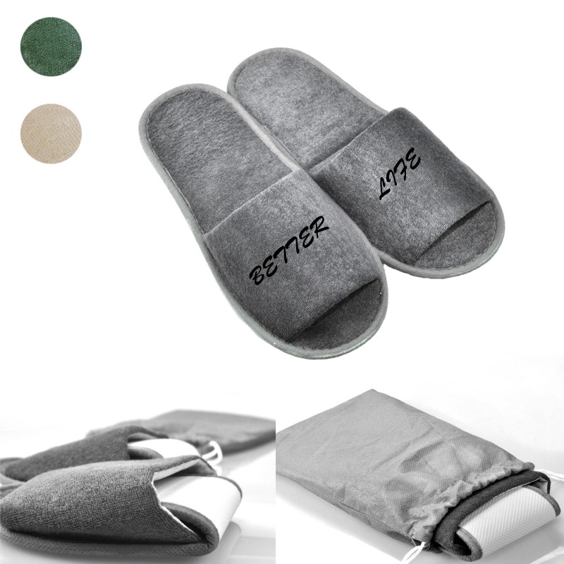 Disposable Fodable Slippers with carrying bag