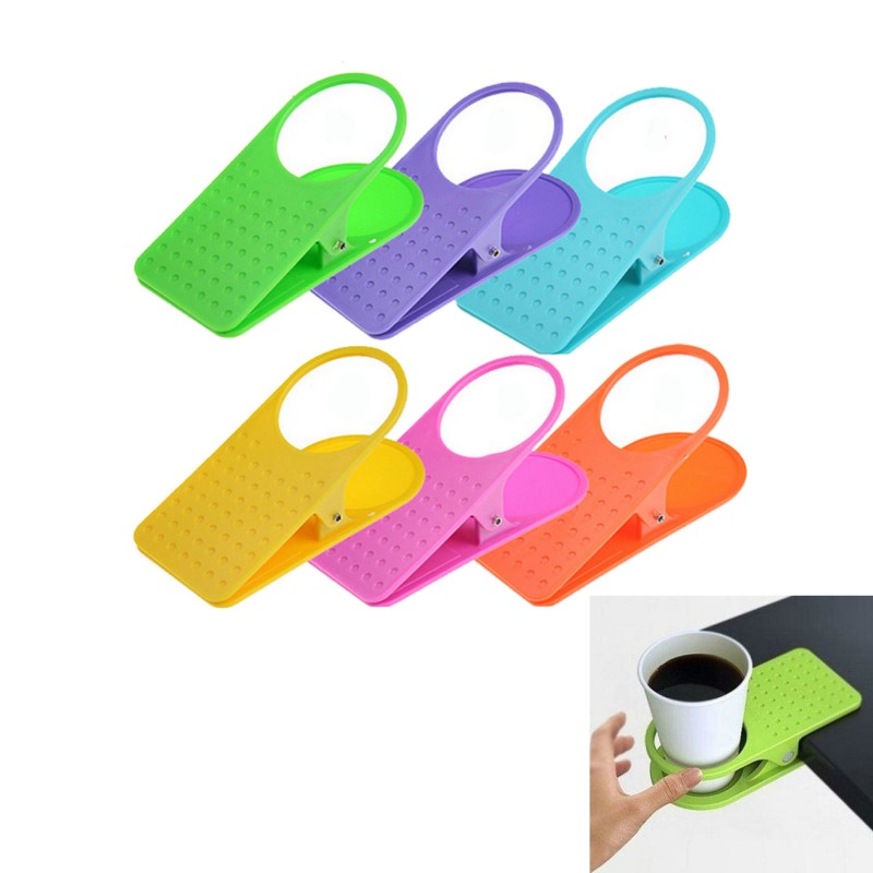 Plastic cup holder with powerful clips
