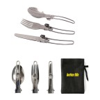 Folding stainless steel spoon/3-in-1 Folding Tableware