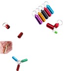 Waterproof Outdoor Camping Travel Traveling Portable Aluminum Pill Box Case With Keychain