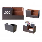 Leather Pen Container Office Stationery Storage Box