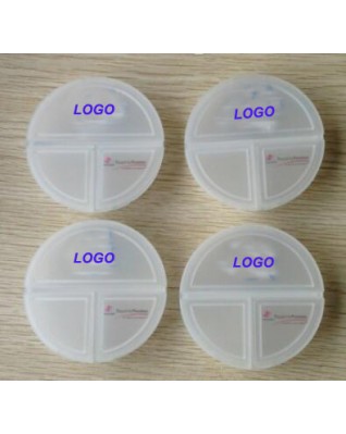 3 Slots Round Pill/Drug Box Case Storage Dispenser Holder Organizer