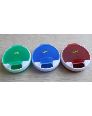 4 Slots Round Rotatable Pill/Drug Box Case Storage Dispenser Holder Organizer