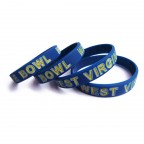 Color Filled Debossed Silicone Wristbands