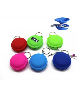 Silicone Ear Buds Case w/ Key Ring