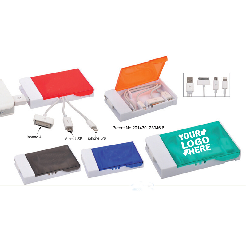 USB charging cable in case