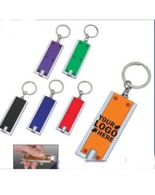Super Bright LED Flashlight Swivel Keychain