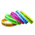 1/2" Wide Screen Printed Silicone Wristband