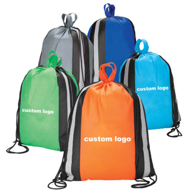 Blue Drawstring Backpack
