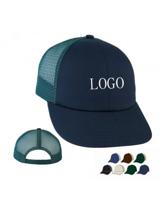 Navy 5 Panel Mesh Back Cap