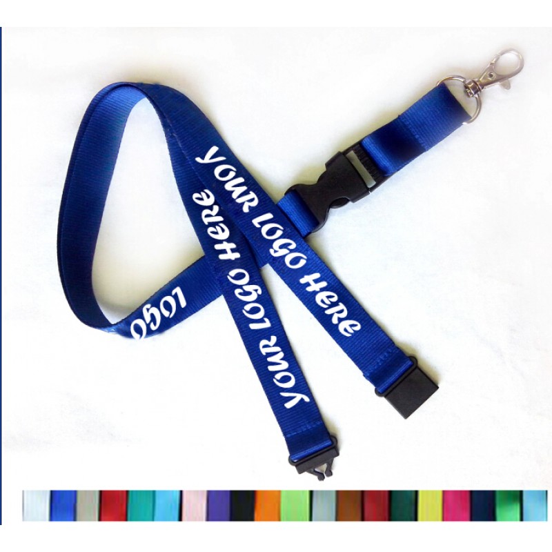 3/4"W Silkscreen Polyester Lanyard 