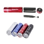 9 LED Mini Aluminum Flashlight