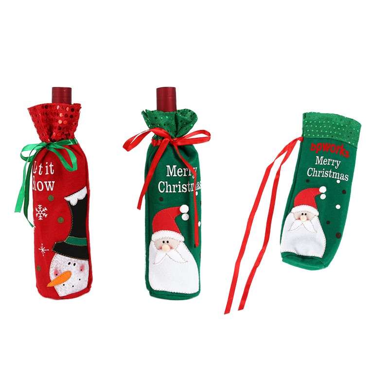 Christmas Party Wine Bottle Cover
