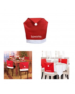 Christmas Santa Claus Hat Chair Back Cover