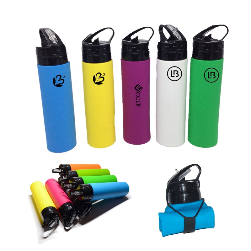 Silicone Collapsible Sport Water Bottle 20oz